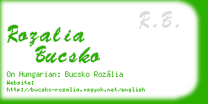 rozalia bucsko business card